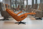 Elektrisch verstelbaar relaxfauteuil Twice Pro TW-190N van De Toekomst Rebound leer Cognac met 3 motoren en een accu. Direct leverbaar. - Afbeelding 4