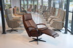 Elektrisch verstelbaar relaxfauteuil / relaxstoel Twinz 6021 Leer Dino kleur Brown van Gealux 3 motoren met accu. Direct leverbaar. - Afbeelding 7