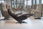 Relaxfauteuil / Relaxstoel Cupido in rundleer Rancho kleur Moro van De Toekomst met 2 motoren en een accu. Direct leverbaar. - Afbeelding 4