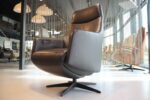 Elektrisch verstelbaar relaxfauteuil / relaxstoel Twinz 105 in Leer Polo kleur Graphiet van Gealux met 3 motoren en accu. Direct leverbaar.
