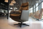 Elektrisch verstelbaar relaxfauteuil / relaxstoel Twinz 107 in Leer Polo kleur 1106 Groen van Gealux met 3 motoren en accu. Direct leverbaar.