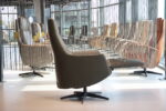 Elektrisch verstelbaar relaxfauteuil / relaxstoel Twinz 108 in combi leer/Stof kleur Groen van Gealux met 3 motoren en accu. Direct leverbaar. - Afbeelding 2