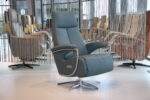 Elektrisch verstelbaar relaxfauteuil / relaxstoel Brabant 40 in Leer Dino 612 kleur Petrol van Gealux met 2 motoren en accu. Direct leverbaar.