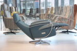 Elektrisch verstelbaar relaxfauteuil / relaxstoel Brabant 40 in Leer Dino 612 kleur Petrol van Gealux met 2 motoren en accu. Direct leverbaar. - Afbeelding 4