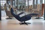 Elektrisch verstelbaar relaxfauteuil / relaxstoel Dahlia in Leer Polo 1010 kleur blauw van Gealux met 2 motoren en accu. Direct leverbaar. - Afbeelding 4