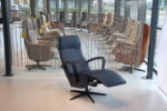 Elektrisch verstelbaar relaxfauteuil / relaxstoel Dahlia in Leer Polo 1010 kleur blauw van Gealux met 2 motoren en accu. Direct leverbaar. - Afbeelding 5