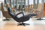 Elektrisch verstelbaar relaxfauteuil / relaxstoel Roos in Leer Polo 1010 kleur blauw van Gealux met 2 motoren en accu. Direct leverbaar. - Afbeelding 5