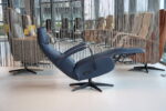 Elektrisch verstelbaar relaxfauteuil / relaxstoel Jasmijn in Leer Polo 1010 kleur blauw van Gealux met 2 motoren en accu. Direct leverbaar. - Afbeelding 4