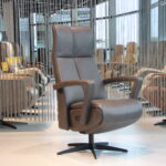Elektrisch verstelbaar relaxfauteuil / relaxstoel Twinz 205 in Leer Elegance kleur Antraciet van Gealux met 3 motoren en accu. Direct leverbaar.