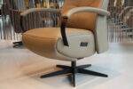 Elektrisch verstelbaar relaxfauteuil / relaxstoel Twinz 621 in Leer Polo 1028 kleur Taupe van Gealux met 3 motoren en accu. Direct leverbaar. - Afbeelding 10