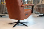 Elektrisch verstelbaar relaxfauteuil / relaxstoel Twinz 6004 in Leer Polo 1093 kleur Cognac van Gealux met 3 motoren en accu. Direct leverbaar. - Afbeelding 9