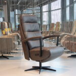 Elektrisch verstelbaar relaxfauteuil / relaxstoel Twinz 234 in Leer Elegance kleur Antraciet van Gealux met 3 motoren en accu. Direct leverbaar.