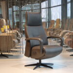 Elektrisch verstelbaar relaxfauteuil / relaxstoel Twinz 1101 in Leer Polo kleur Antraciet van Gealux met 3 motoren en accu. Direct leverbaar.