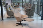 Gealux Arc 8043 modern design relaxfauteuil / relaxstoel in leer Royal 300 licht grijs met 2 motoren en een accu. Direct leverbaar. - Afbeelding 6
