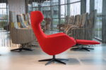 Gealux Arc 8019 modern design relaxfauteuil in Stof Polar 126 kleur rood met 1 motor en een accu. Direct leverbaar. - Afbeelding 2