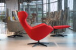 Gealux Arc 8019 modern design relaxfauteuil in Stof Polar 126 kleur rood met 1 motor en een accu. Direct leverbaar. - Afbeelding 3