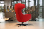 Gealux Arc 8019 modern design relaxfauteuil in Stof Polar 126 kleur rood met 1 motor en een accu. Direct leverbaar. - Afbeelding 6